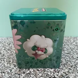 2022 Pokemon TCG Stacking Pokemon Tin EMPTY Green Tin - Image 2