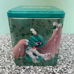 2022 Pokemon TCG Stacking Pokemon Tin EMPTY Green Tin - Image 3