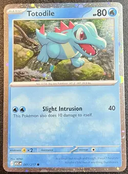 🌀Fart Swirl🌀 Totodile 041/216 Cosmos Holo Ascended Heroes Pokemon NM - Image 1
