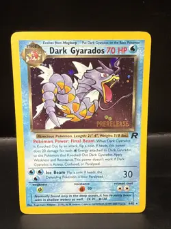 Pokemon Vintage Dark Gyarados 8/82 Holo Team Rocket Prerelease Promo WOTC AW - Image 1
