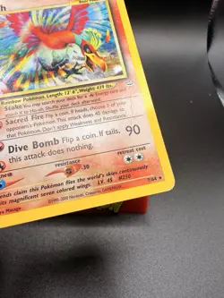 Pokemon Ho-Oh 7/64 Neo Revelation Unlimited Edition Holo Rare English HP-c - Image 2