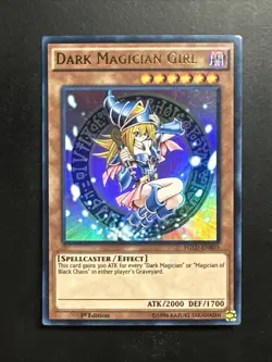 Yugioh Dark Magician Girl YGLD-ENB03 Ultra Rare 1st Ed NM - Image 1