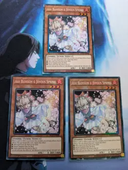 YuGiOh! Ash Blossom & Joyous Spring RA01-EN008 Collector Rare x3 PLAYSET 1st Ed - Image 1