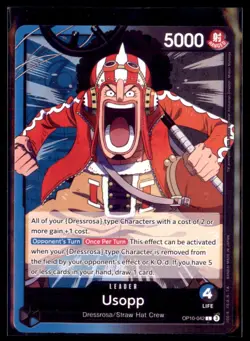 One Piece Royal Blood OP10-042 Usopp Blue Black Leader - Image 1