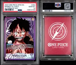 PSA 10 - English - Monkey D Luffy Alt Art Leader - Op05-060 - One Piece TCG - Image 1