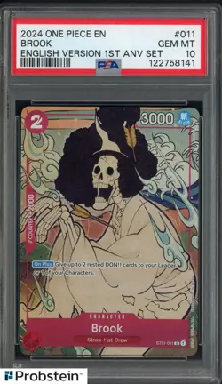 2024 One Piece English Version 1st Anniversary Set #011 Brook PSA 10 - Image 1