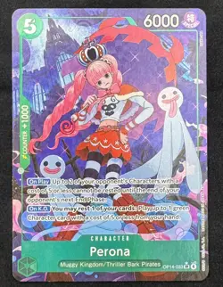 One Piece The Azure Sea's Seven Perona OP14-033 SR Alternate Art Foil NM - Image 1