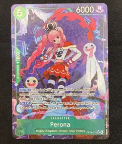 One Piece The Azure Sea's Seven Perona OP14-033 SR Alternate Art Foil NM - Image 2