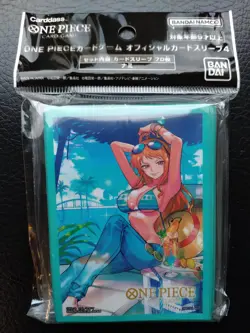 Nami ONE PIECE Card Game Oﬃcial Card Sleeves 4 New Factory Sealed Authentic - Image 1