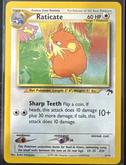 Pokemon Raticate Card 06/18 Southern Islands Regular NM - Image 1