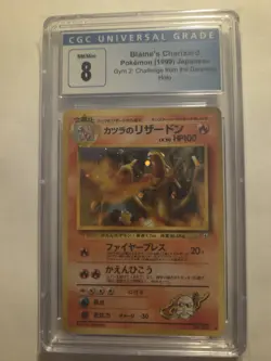 Pokemon Blaine's Charizard Gym 2 Challenge 1999 CGC 8 Holo Japanese Card - Image 1