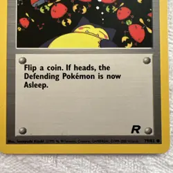 1999 1st edition Pokemon Trainer Card (Rocket) - Sleep! 79/82 (Near Mint) - Image 3