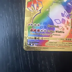 Charizard VMAX Rainbow Pokemon Gold Foil Fan Art Card Collectible Gift Display - Image 2