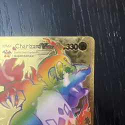 Charizard VMAX Rainbow Pokemon Gold Foil Fan Art Card Collectible Gift Display - Image 4