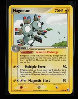 Magneton 22/92 Rare Legend Maker Heavily Played Pokemon Card - Image 1