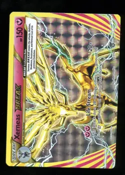 Pokemon Xerneas BREAK Card - Steam Siege Set - LP Condition-69io - Image 1