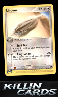 Linoone 44/100 Pokemon Uncommon Sandstorm Card DM - Image 1
