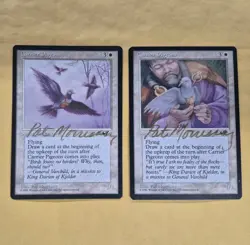 Gold Signed Unplayed Carrier Pigeon A B Alliances Magic MTG Pat Morrissey Edh NM - Image 1