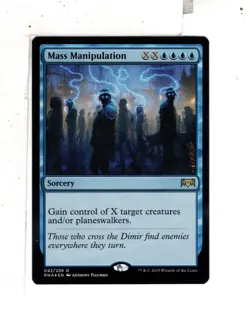 MTG SkeenAB Mass Manipulation FOIL from Ravnica Allegiance. NM. - Image 1