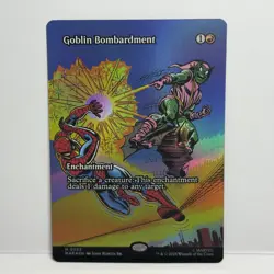 Goblin Bombardment Borderless Foil #23 Mythic MTG Spider-Man MAR EN NM - Image 1