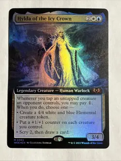 Hylda of the Icy Crown (Extended Art) Wilds of Eldraine Foil MTG - Image 1