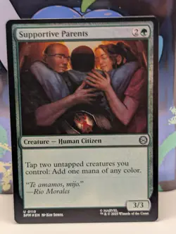 FOIL - MTG MAGIC Universes Beyond: Spider-man - Supportive Parents 0119 - NM - Image 1