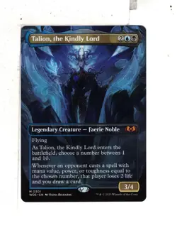 MTG SkeenAB Talion the Kindly Lord BORDERLESS from WOE. NM. - Image 1