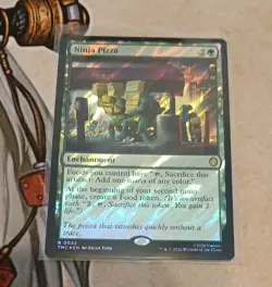 Ninja Pizza (Surge Foil) Commander: Teenage Mutant Ninja Turtles MTG MINT - Image 1