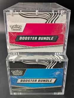 2x Pokemon SV10.5 Black Bolt White Flare Sealed Booster Bundle Display W/Acrylic - Image 5