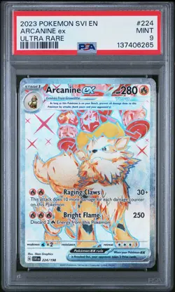 2023 POKEMON SVI EN-SCARLET & VIOLET ULTRA RARE #224 ARCANINE EX PSA 9 - Image 1