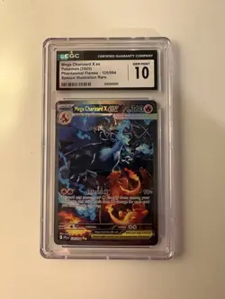 Mega Charizard X ex SIR 125 – 2025 Pokemon Phantasmal Flames – CGC 10 Gem MINT - Image 1