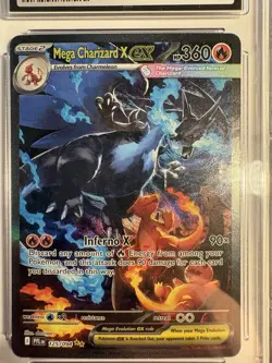 Mega Charizard X ex SIR 125 – 2025 Pokemon Phantasmal Flames – CGC 10 Gem MINT - Image 2