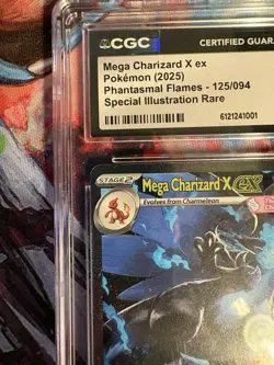 Mega Charizard X ex SIR 125 – 2025 Pokemon Phantasmal Flames – CGC 10 Gem MINT - Image 5