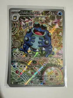 Pokemon Seismitoad Full Art Holo 105/086 Sv: Black Bolt Illustration Rare - Image 1