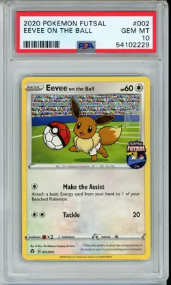 POKEMON SWORD & SHIELD FUTSAL EEVEE ON THE BALL #2 PSA 10 GEM MINT #54102229 - Image 1