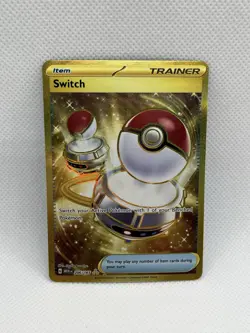 Switch 151 Gold Ultra Rare 206/165 Scarlet & Violet Pokemon TCG NM - Image 1
