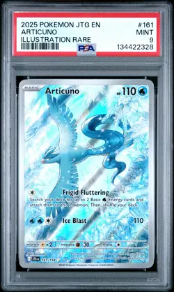 2025 POKEMON JTG EN-JOURNEY TOGETHER ILLUSTRATION RARE #161 ARTICUNO PSA 9 - Image 1