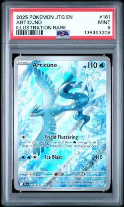 2025 POKEMON JTG EN-JOURNEY TOGETHER ILLUSTRATION RARE #161 ARTICUNO PSA 9 - Image 1