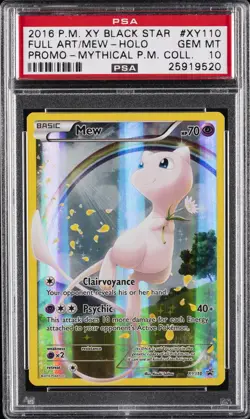2016 POKEMON XY BLACK STAR PROMO MYTHICAL POKEMON COLL FULL ART/MEW PSA 10 - Image 1