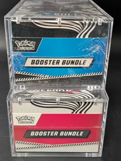 2x Pokemon SV10.5 Black Bolt White Flare Sealed Booster Bundle Display W/Acrylic - Image 5