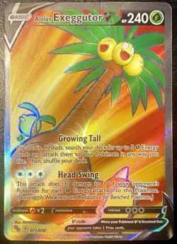 Alolan Exeggutor V (Full Art) 071/078 Pokemon GO Holo - Image 1