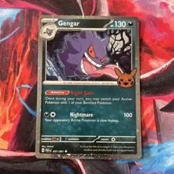 Pokemon Gengar Trick or Trade BOOster 057/091 Cosmos Holo SWIRL 🌀 #3 - Image 1