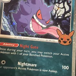 Pokemon Gengar Trick or Trade BOOster 057/091 Cosmos Holo SWIRL 🌀 #3 - Image 2