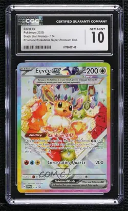 Eevee ex Pokemon Scarlet & Violet Black Star Promo CGC 10 Gem Mint - Image 1