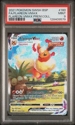 Pokemon Flare on VMAX Prem.Coll Alt Art Promo SWSH180 PSA 9 Mint - Image 1