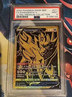 ZAMAZENTA V FULL ART #77 2020 POKEMON SWSH BSP UPC MINT PSA 9 - Image 1