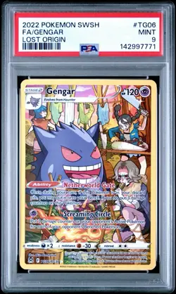 PSA 9 2022 POKEMON SWORD & SHIELD LOST ORIGIN #TG06 FA GENGAR TG06/TG30 - Image 1