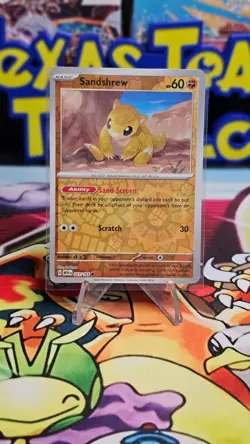 👊 Sandshrew REVERSE HOLO #27/165 Pokemon TCG S&V 151 English - Pack Fresh NM 👊 - Image 1