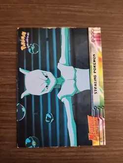 Pokemon Topps Movie Animation Edition #27 Stealing Pokemon! Blue Logo - Image 1
