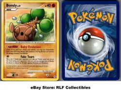 2007 Pokemon, Diamond & Pearl, #71/130 Bonsly Lv. 6, Common (b) - Image 1